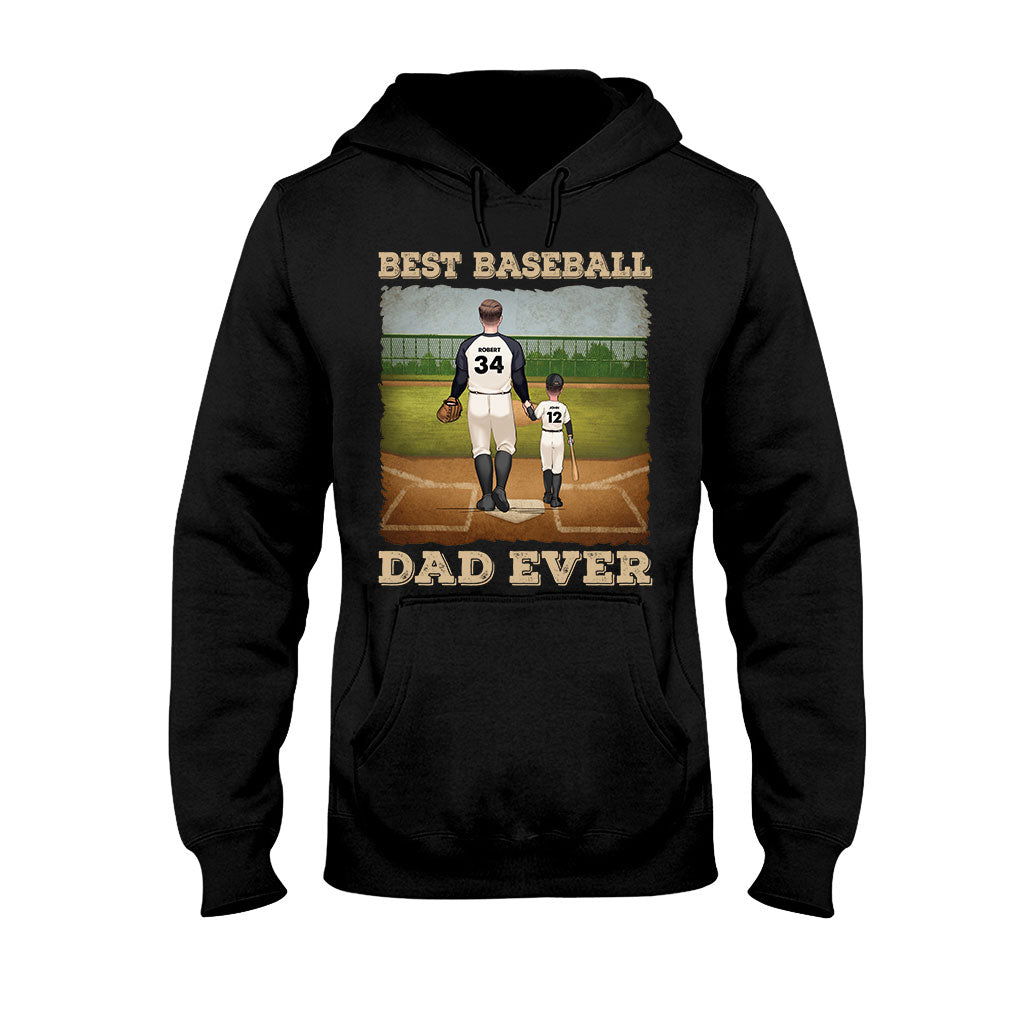 Meilleur papa de joueur de baseball au monde - T-shirt et sweat à capuche personnalisés