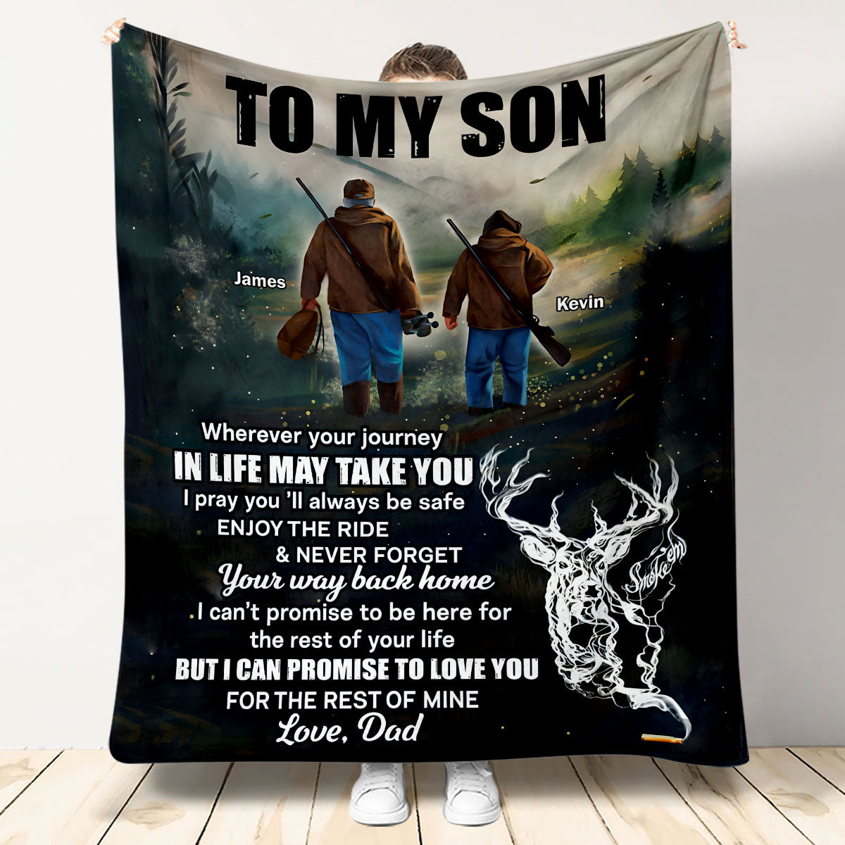 À mon fils - Couverture de chasse personnalisée