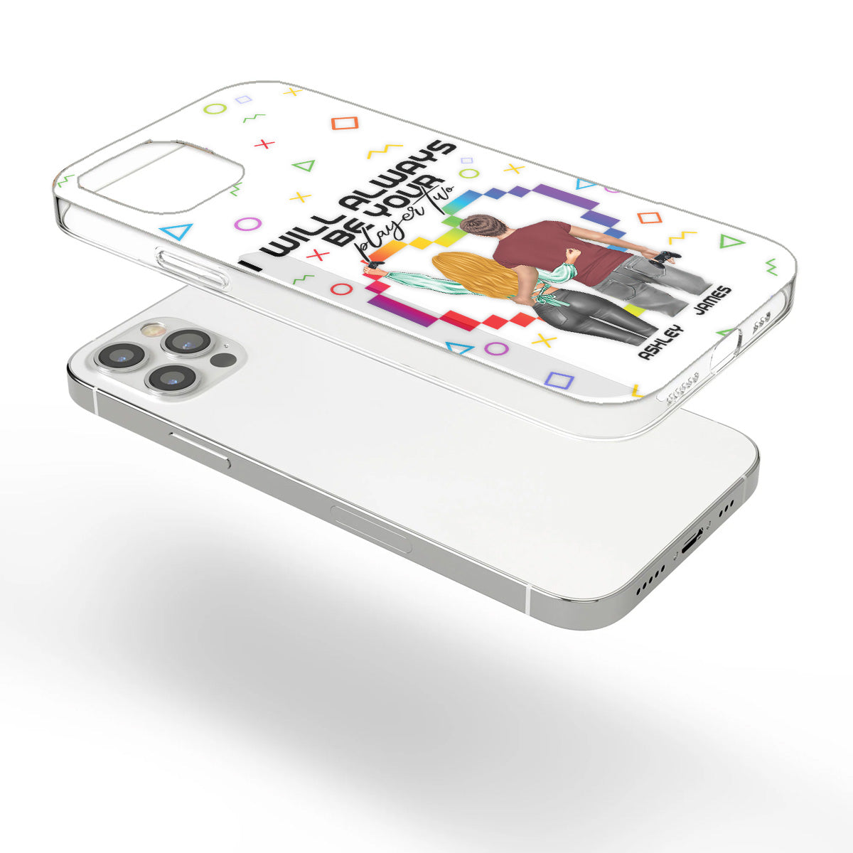 I Will Always Be Your Player Two - Personalized Video Game Clear Phone Case
