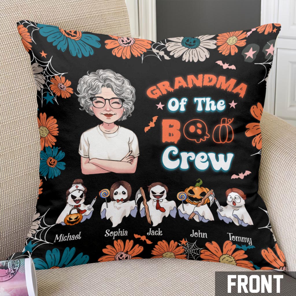 Coussin décoratif personnalisé « Grand-mère de la bande des Boo »