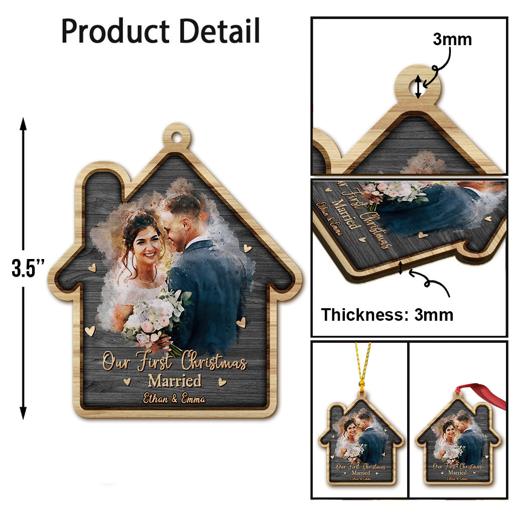 Notre premier Noël - Ornement personnalisé pour mari et femme
