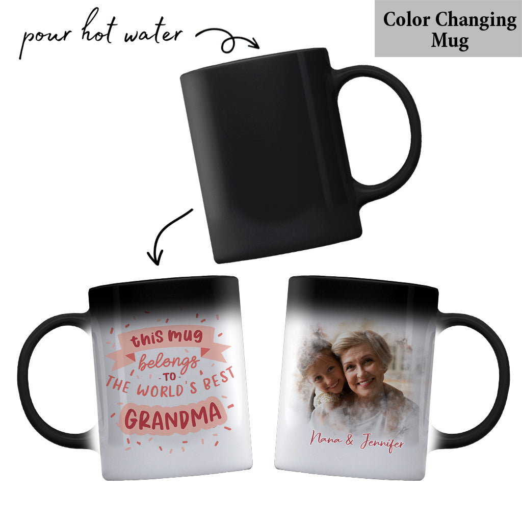 Cette tasse appartient à la meilleure grand-mère - Tasse personnalisée pour grand-mère