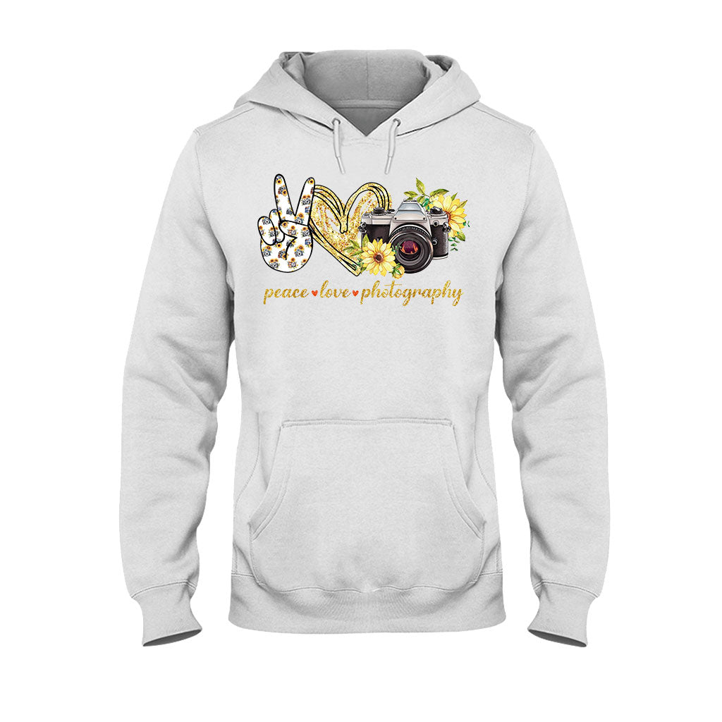 T-shirt et sweat à capuche Peace Love Photography