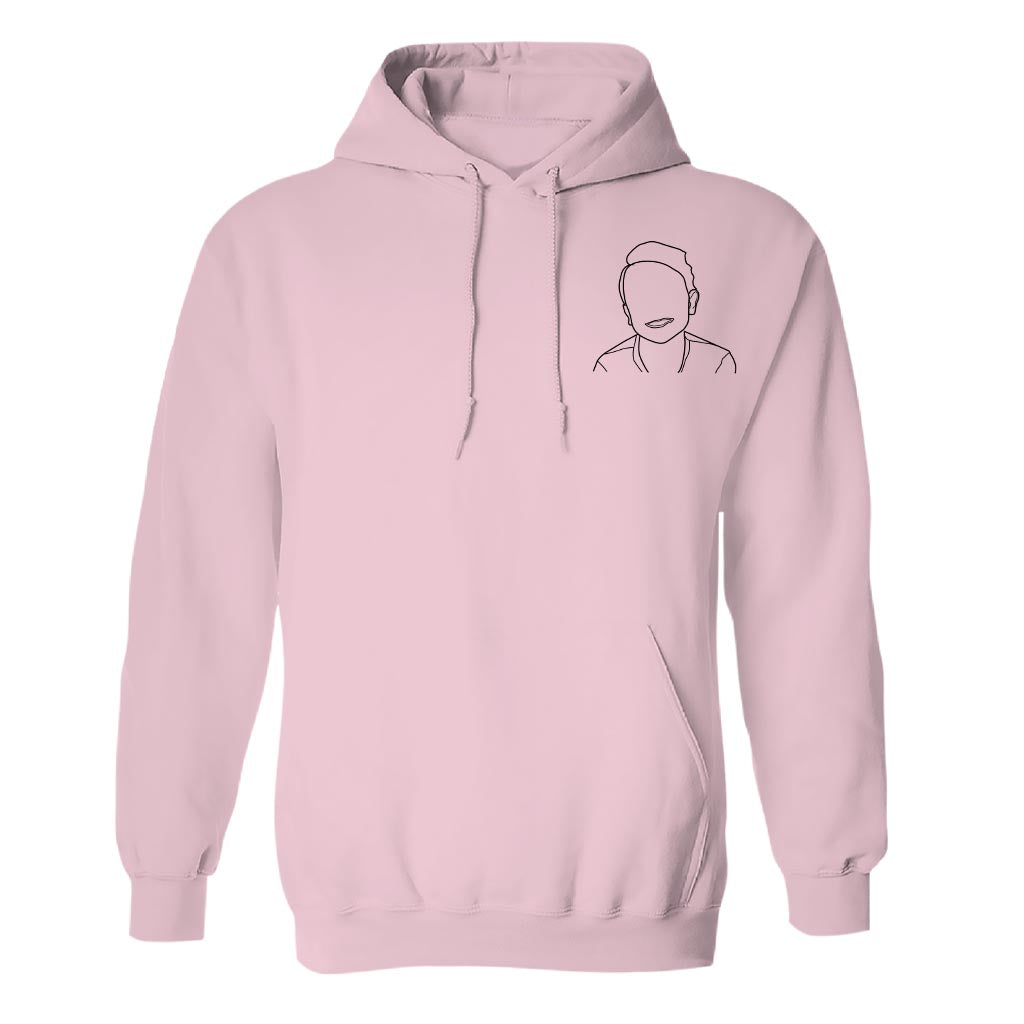Sweat à capuche brodé personnalisé pour enfant - Illustration au trait