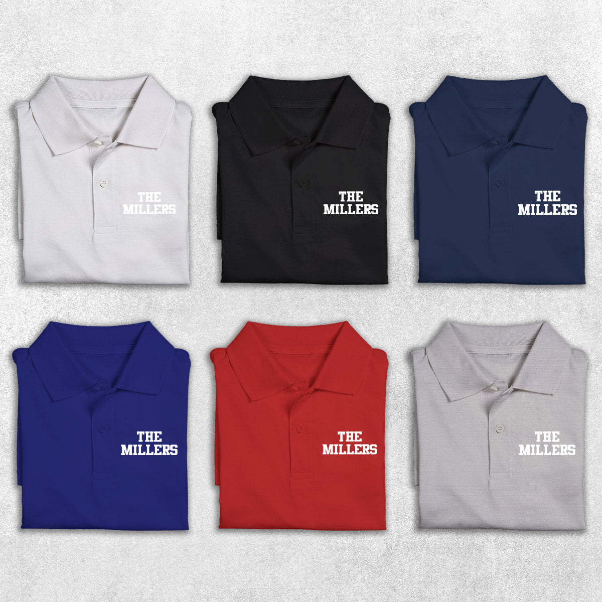 Polo brodé personnalisé avec nom - Nom de famille