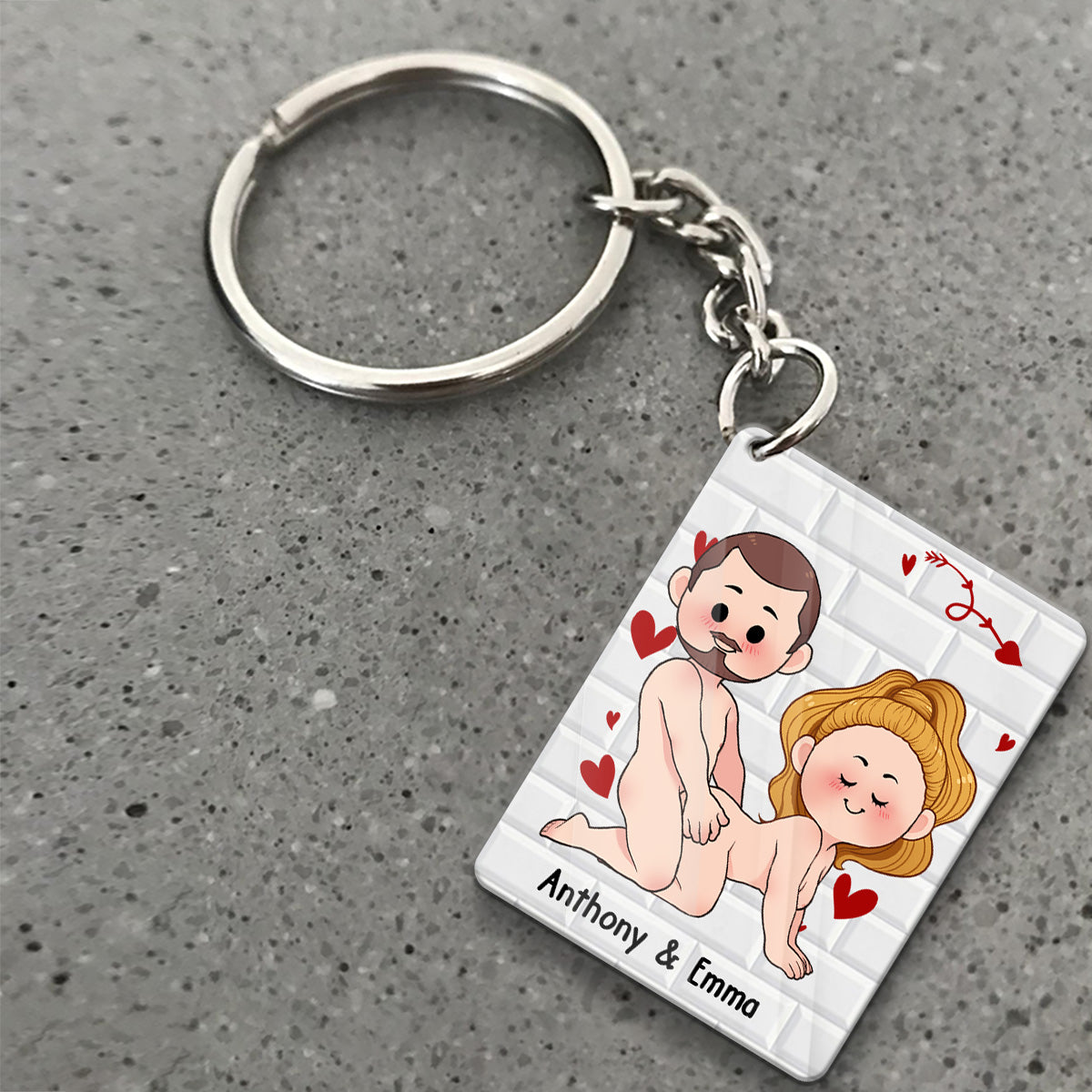 I Just Want You To Be Happy - Couple gift for husband, wife, boyfriend, girlfriend - Personalized Keychain
