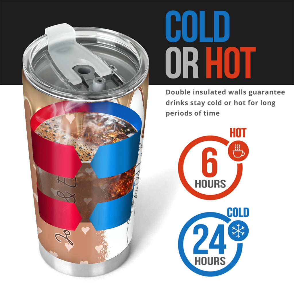 Plus chaud que ce café - Gobelet isotherme personnalisé pour couple