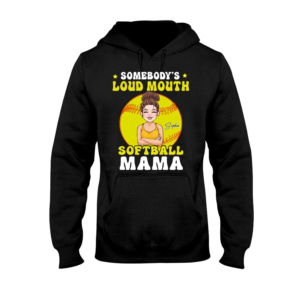 Maman de softball à la langue bien pendue - T-shirt et sweat à capuche de softball personnalisés