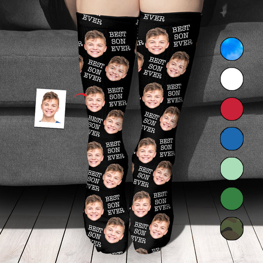 Chaussettes personnalisées pour fils - Face personnalisée