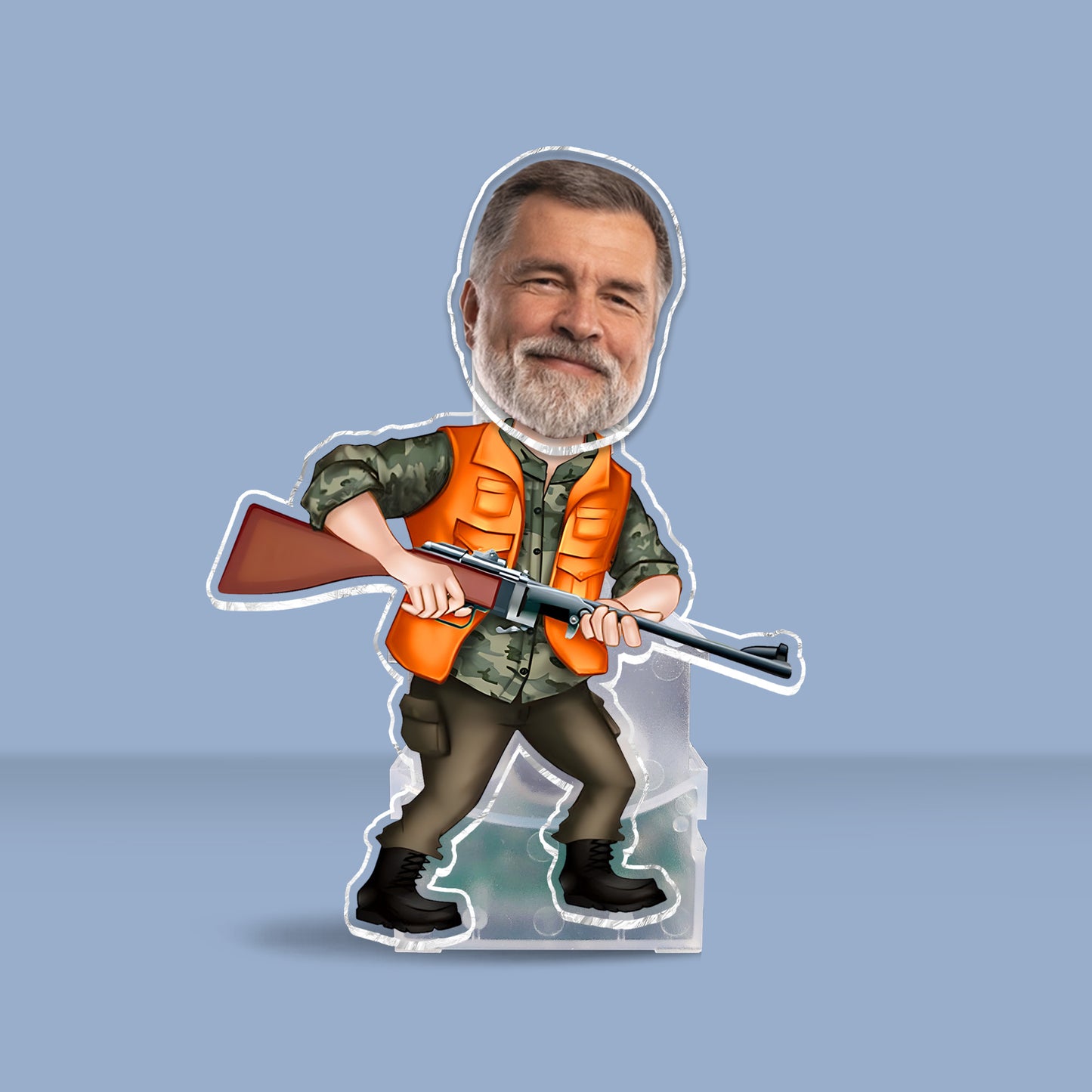 Chasseur passionné - Tête de fusil à secouer personnalisée pour la chasse