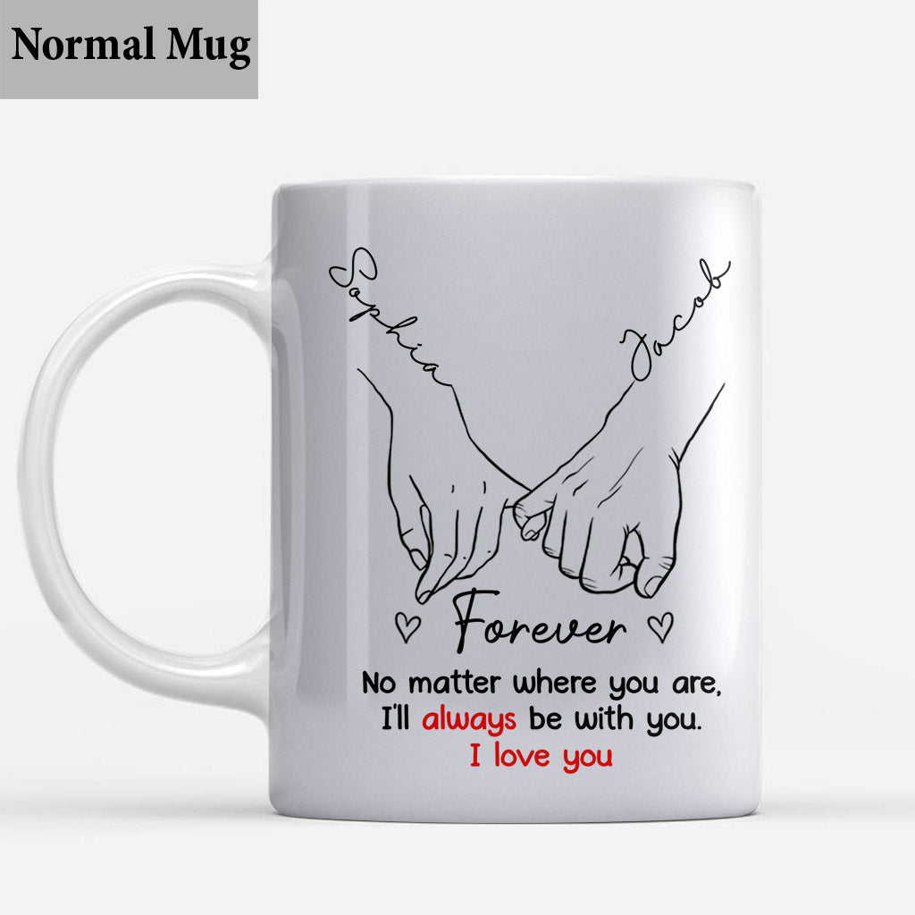 Je t'accompagnerai partout - Mug personnalisé pour couple