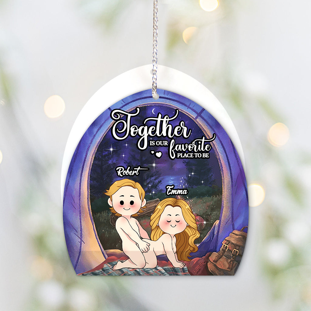 Être ensemble, c'est notre endroit préféré - Ornement de camping personnalisé
