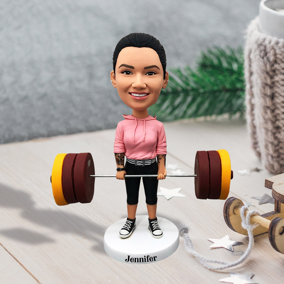 Love Fitness - Figurine de fitness personnalisée