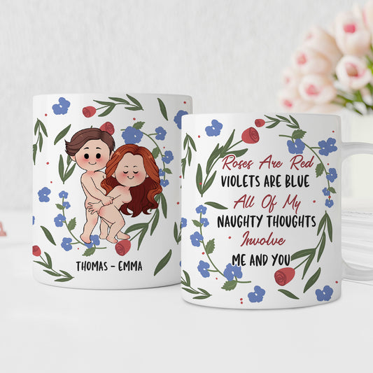 Roses Are Red Violets Are Blue - Personalized Couple Mug