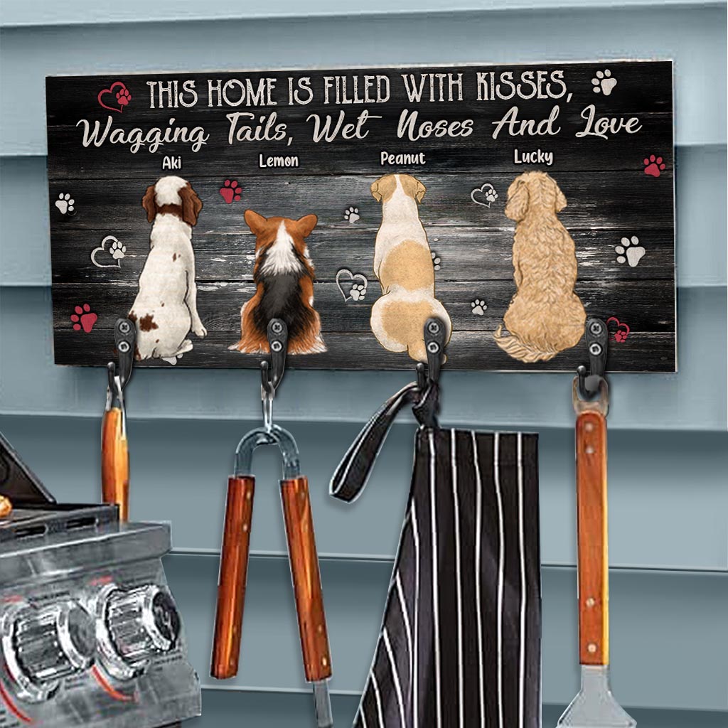 Cette maison est remplie d'amour - Porte-clés pour chien personnalisé