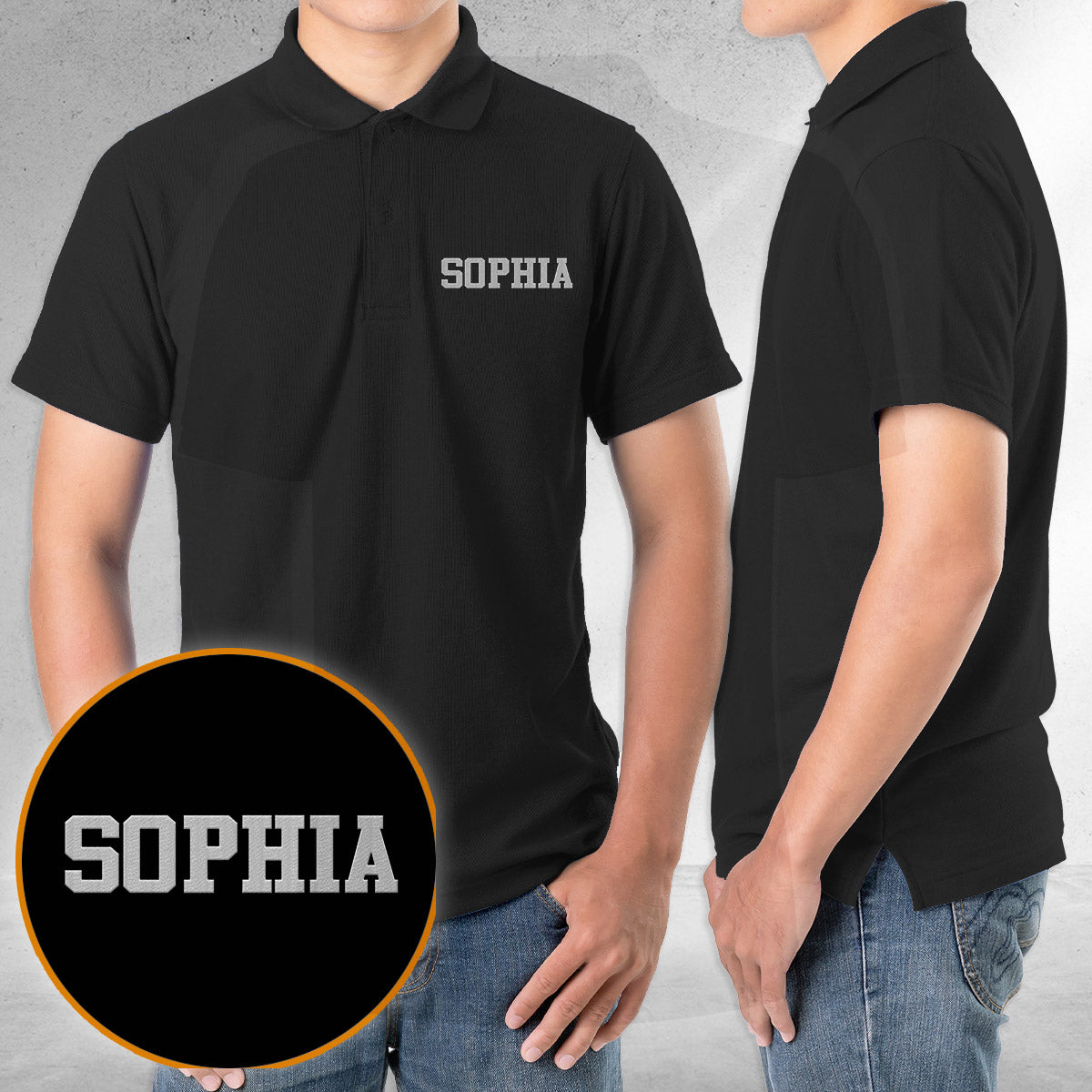 Polo brodé personnalisé avec nom - Tante