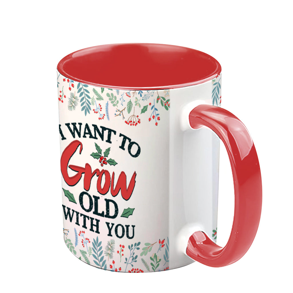 Je veux vieillir avec toi - Mug personnalisé pour couple