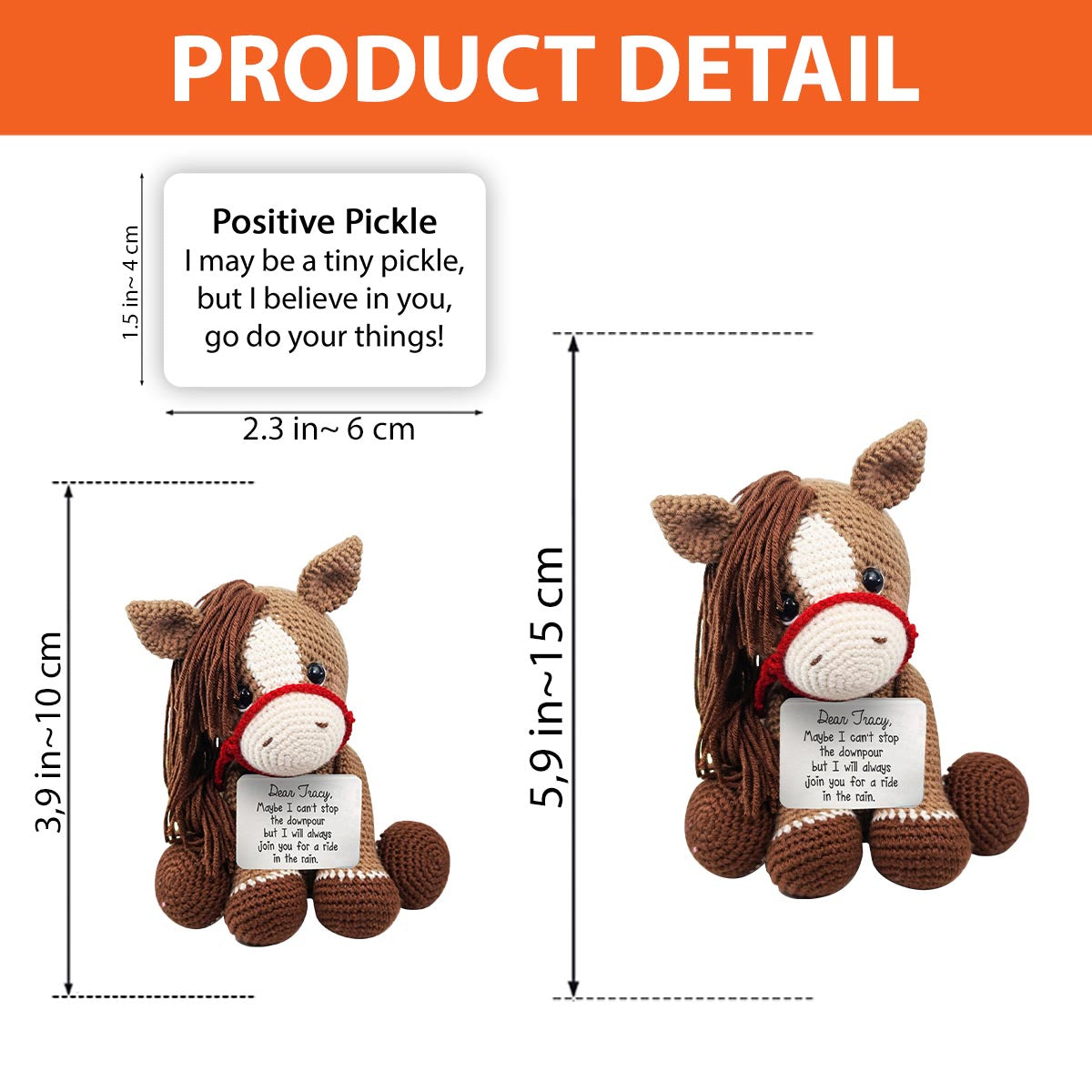 Ride With Me - Personalized Horse Hand Knitted Figurine