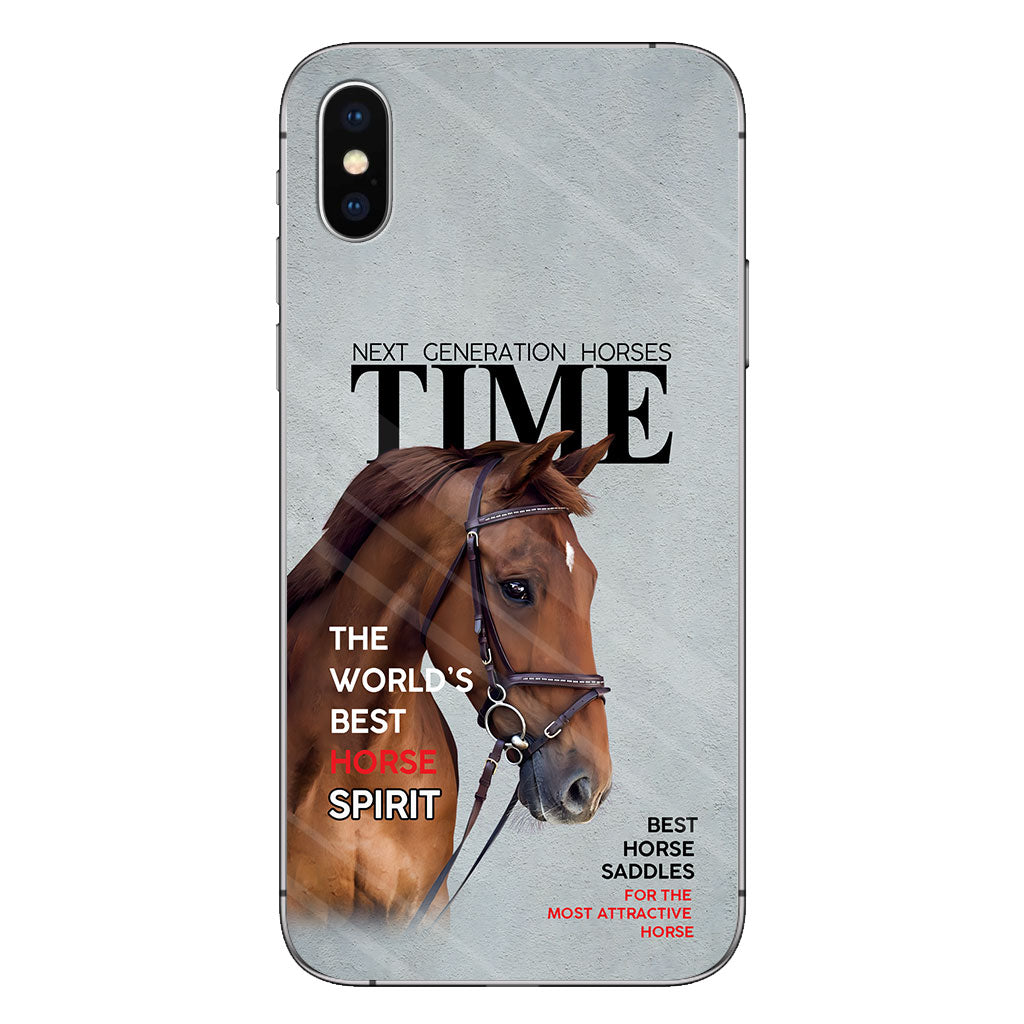 Couvertures de magazines - Étui de téléphone personnalisé avec motif cheval