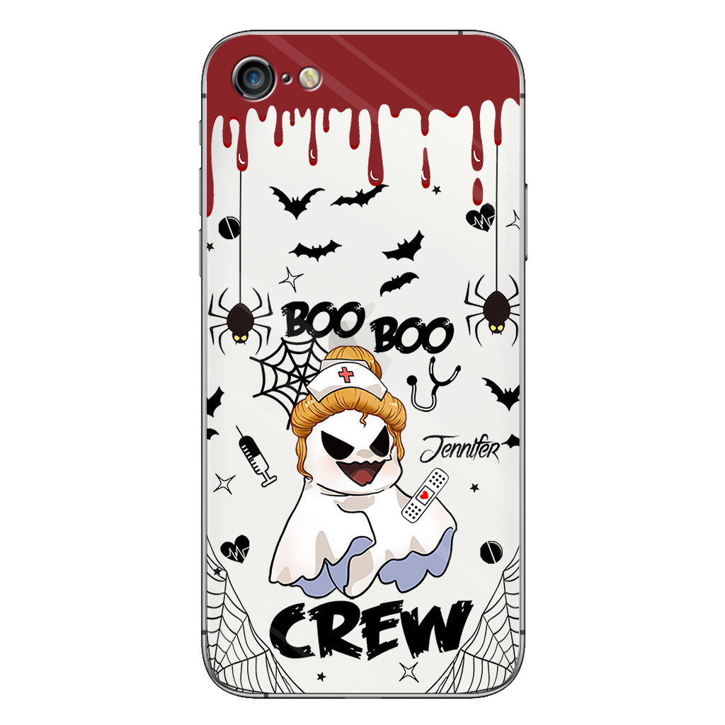 Boo Boo Crew - Étui de téléphone transparent personnalisé pour infirmière