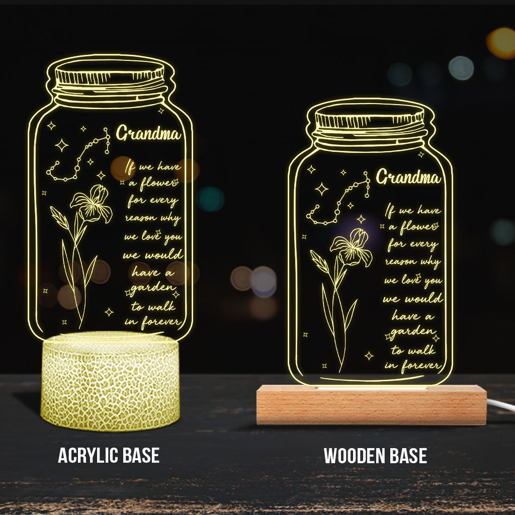 Si j'avais une étoile : Fleur de naissance et signe du zodiaque - Cadeau pour maman, grand-mère, fille, épouse, petite amie, papa, grand-père, petit ami, mari - Plaque lumineuse personnalisée