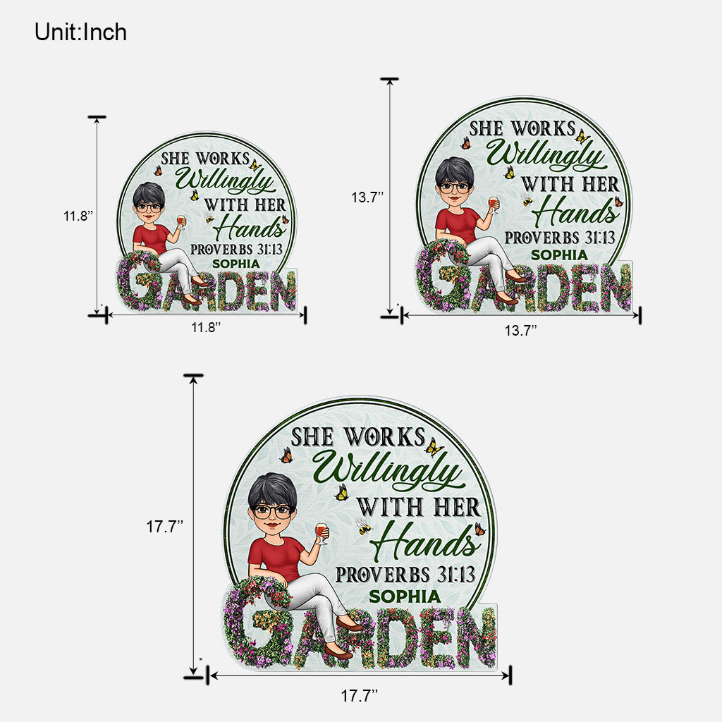 Attention à la folle aux plantes ! – Panneau de jardinage personnalisé en bois