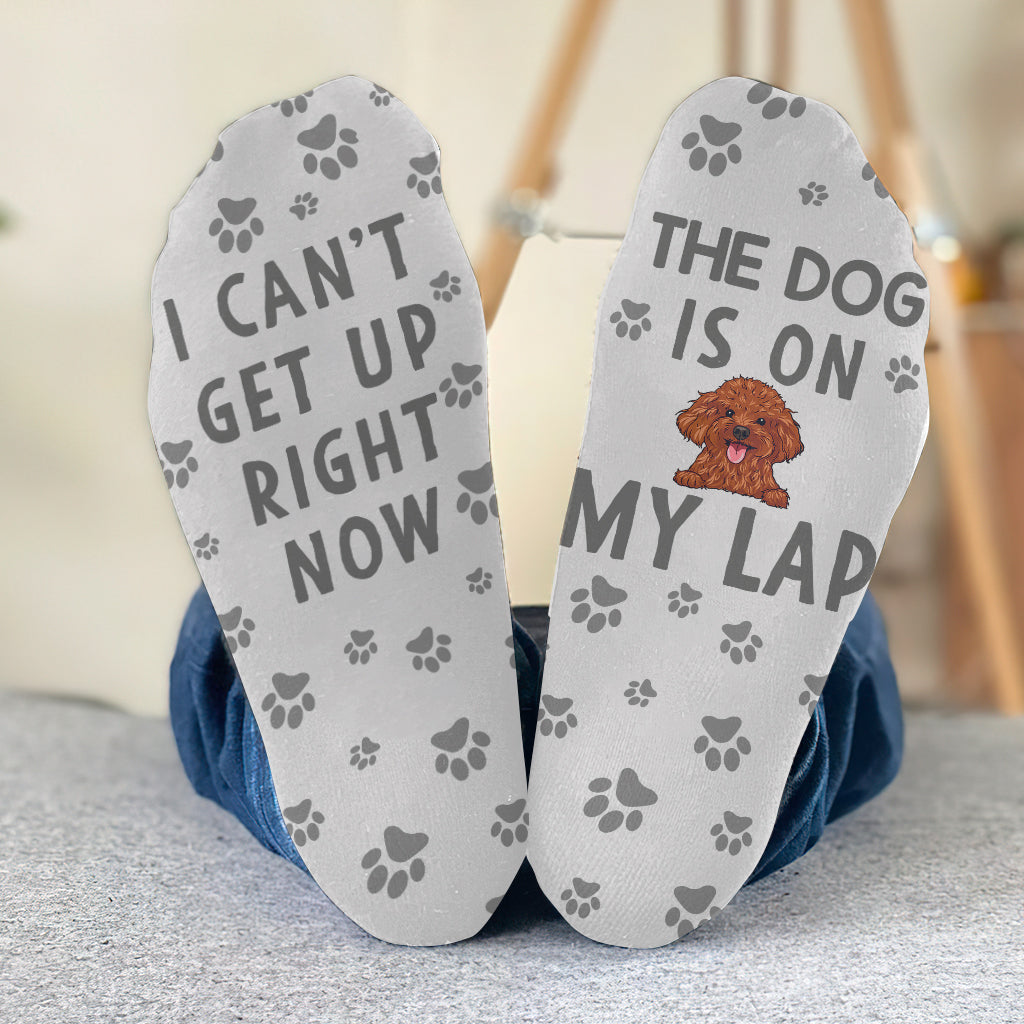 Je peux me lever tout de suite - Cadeau pour amoureux des chiens - Chaussettes personnalisées