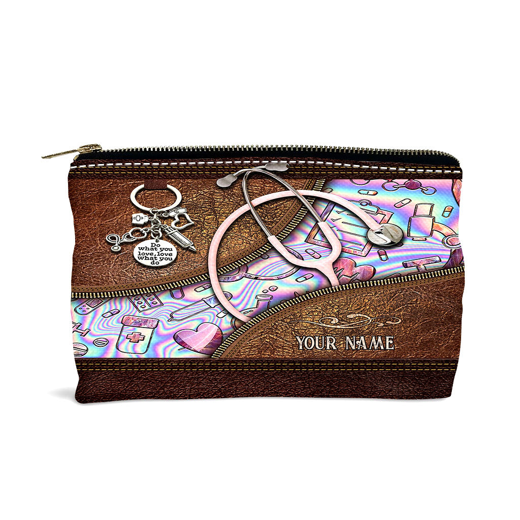 Pink Stethoscope - Personalized Nurse Pouch
