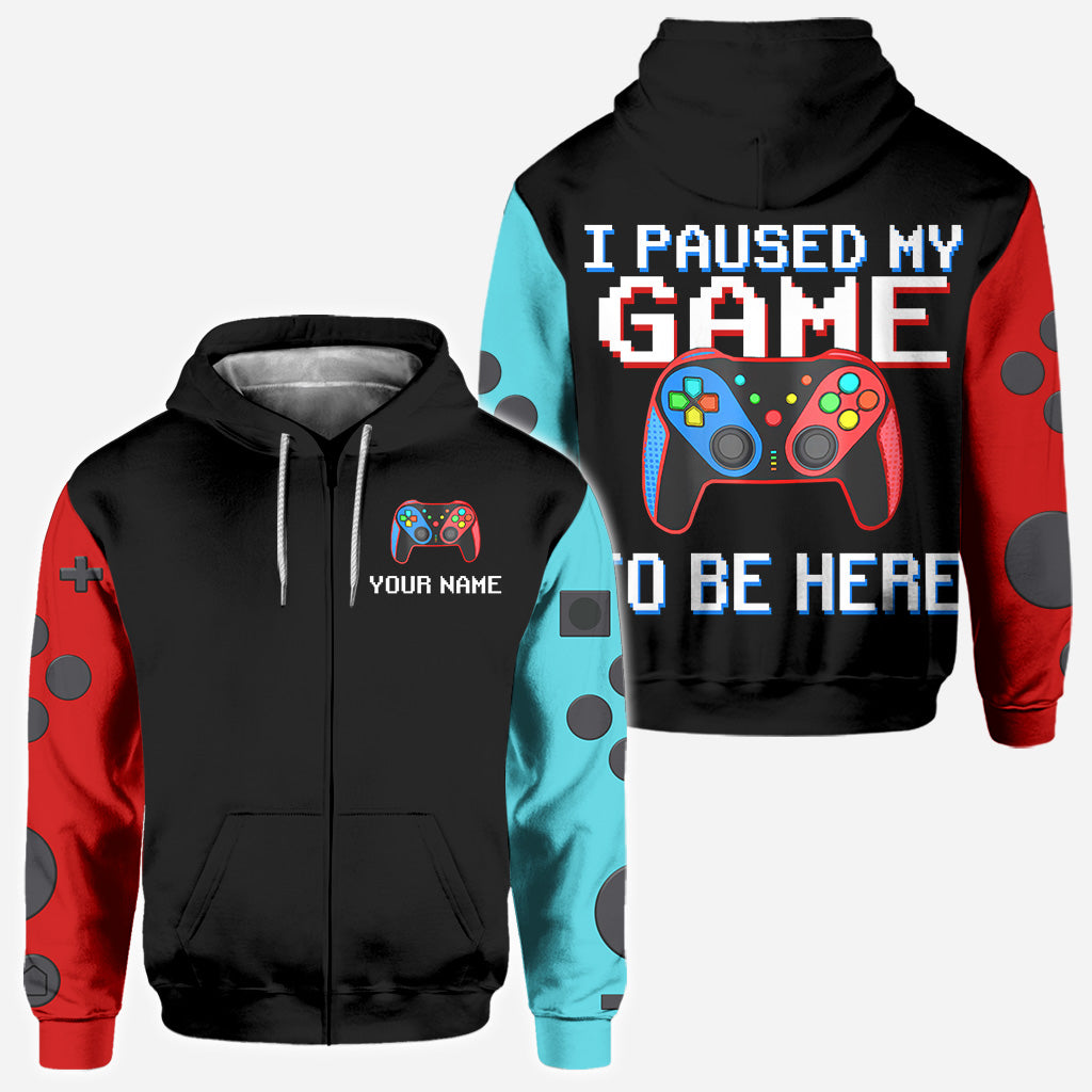J'ai mis mon jeu en pause pour être ici - T-shirt personnalisé inspiré des jeux vidéo