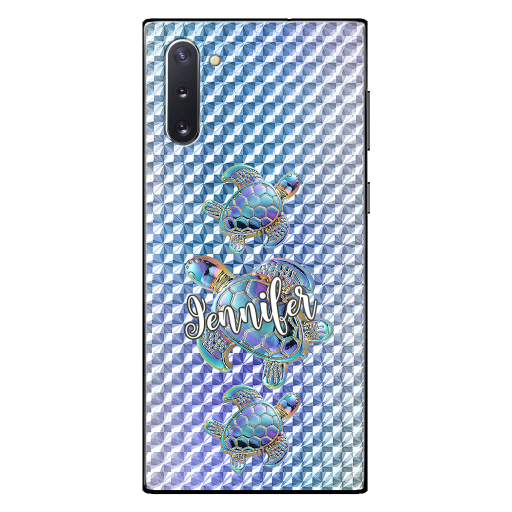 Salty Lil Beach - Personalized Turtle Clear Phone Case
