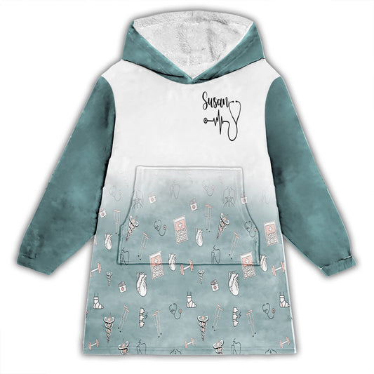 Veste d'infirmière - Couverture d'infirmière personnalisée à capuche