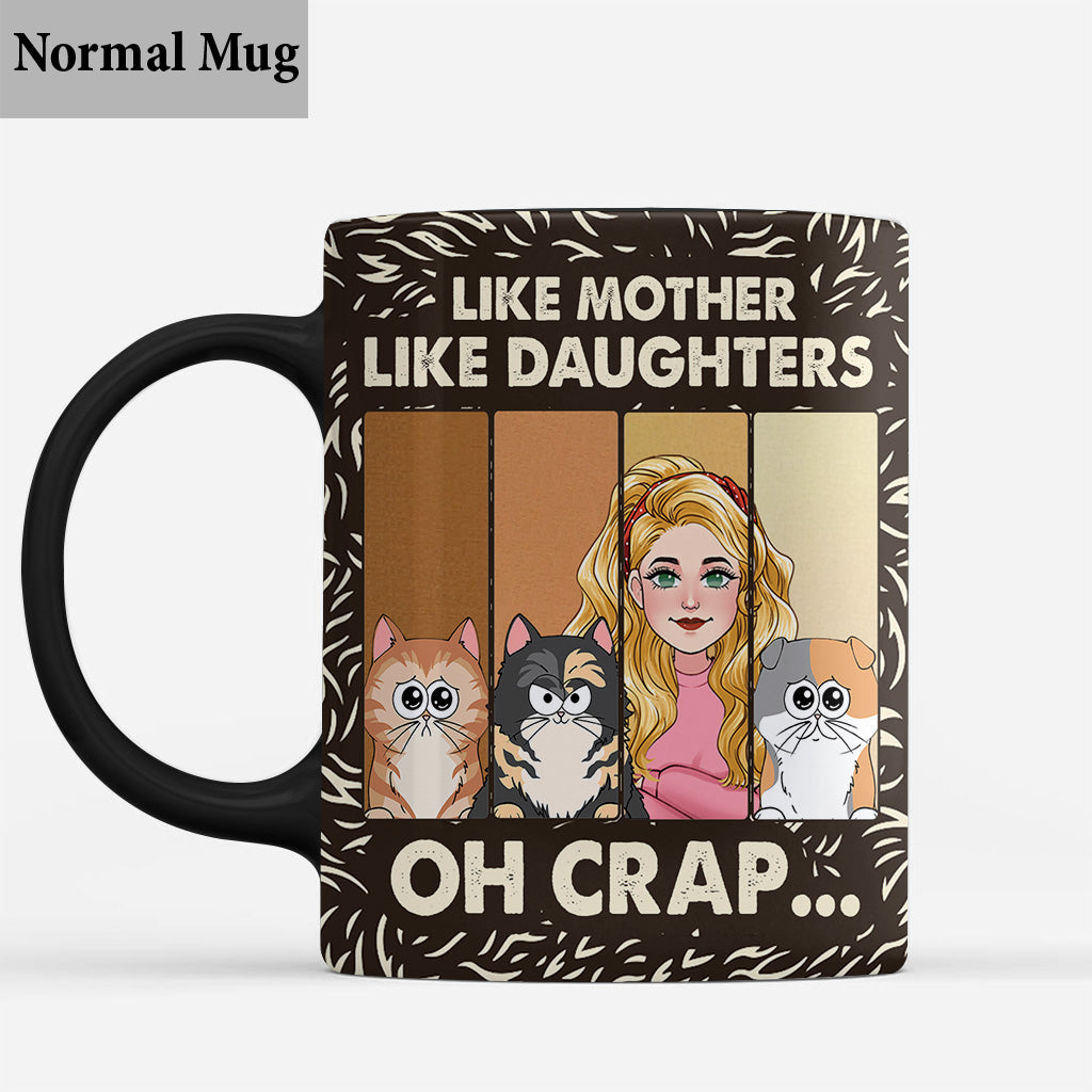 Tel père, telle fille, tel fils. Amoureux des chats et des chiens - Mug personnalisé pour les amoureux des animaux