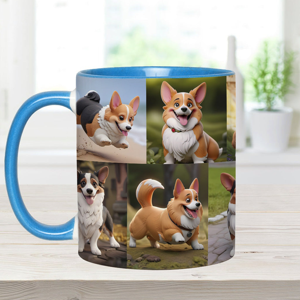 Collage de photos d'animaux de compagnie façon cartoon - Cadeau pour les amoureux des chiens et des chats - Mug personnalisé