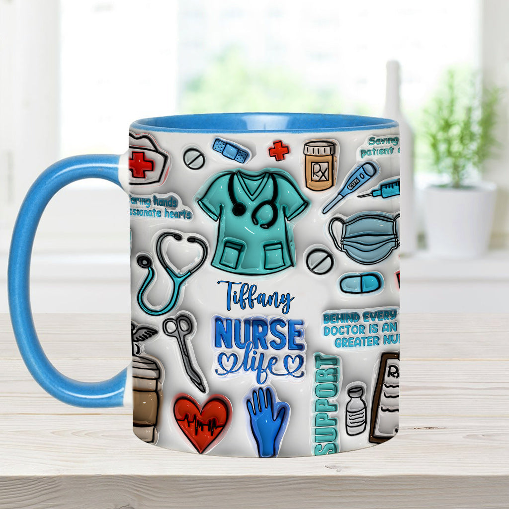 Vie d'infirmière - Mug personnalisé « Infirmière »