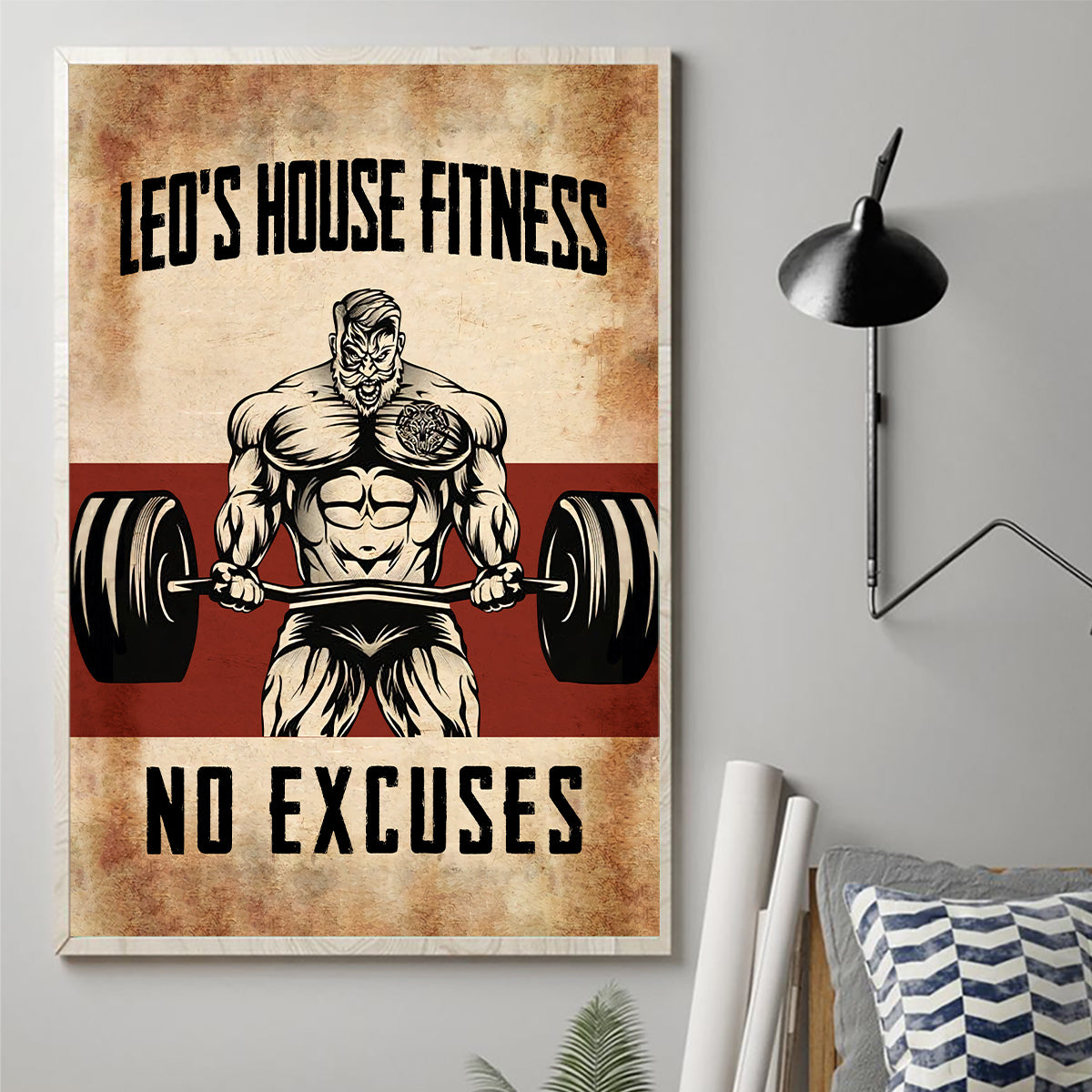 Pas d'excuses - Toile et affiche de fitness personnalisées
