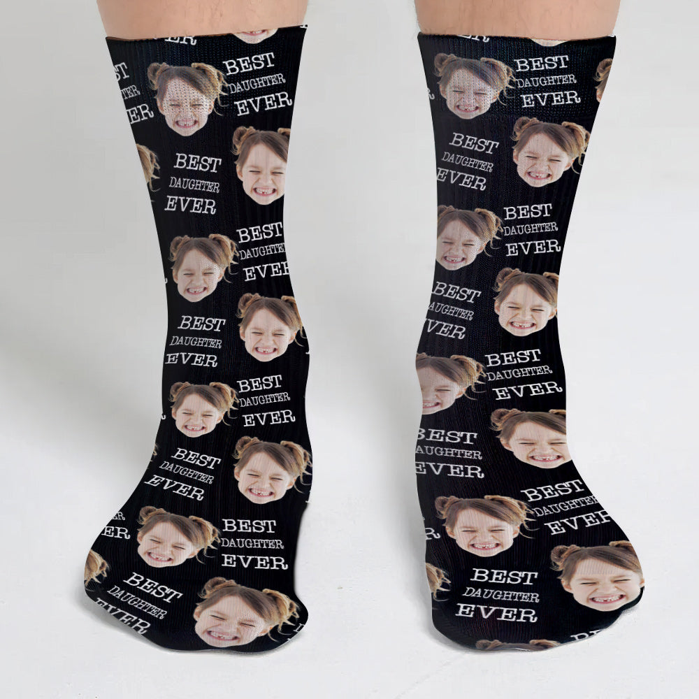 Chaussettes personnalisées pour fille - Visage personnalisé