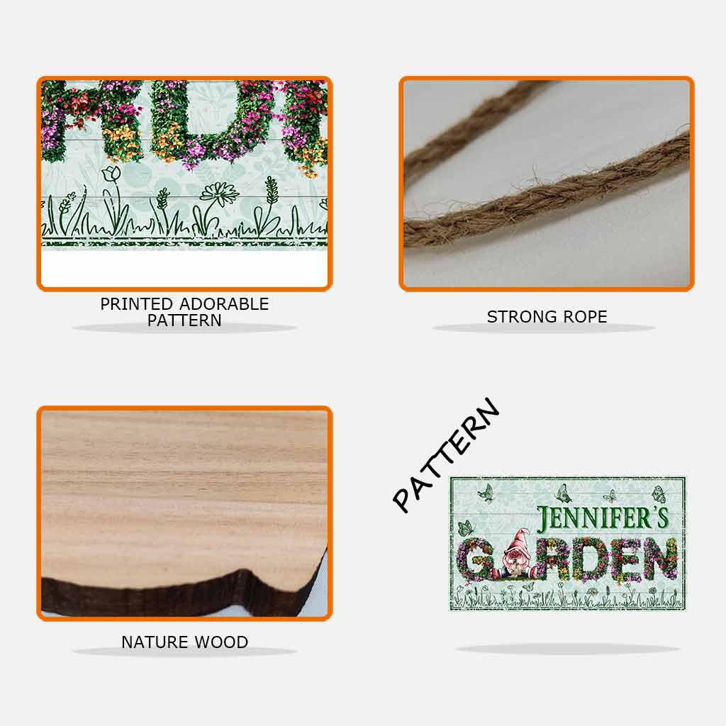 Welcome To My Garden - Personalized Gardening Custom Shaped Wood Sign