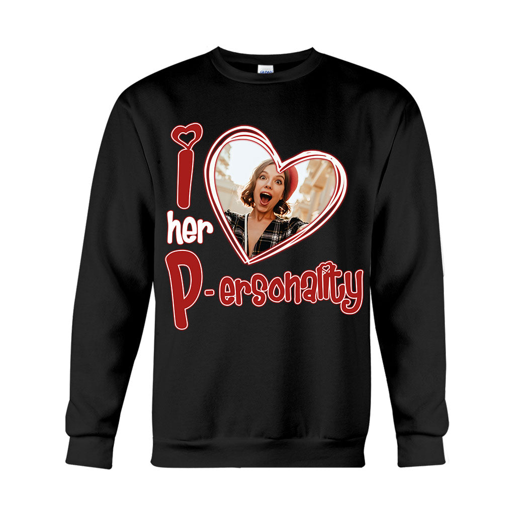 J'aime sa personnalité, j'aime son dévouement. Téléchargez une photo ! T-shirt et sweat à capuche personnalisés pour couple