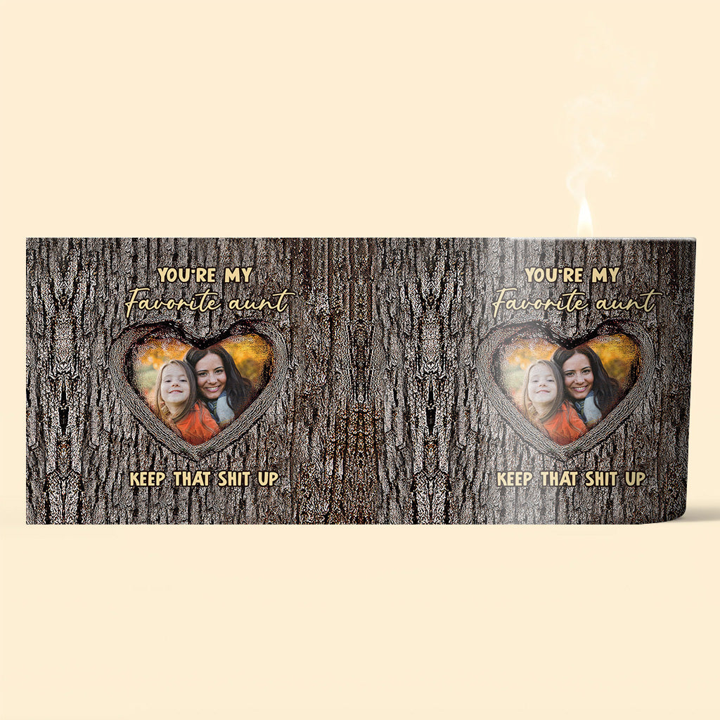 You're My Favorite Aunt - Gift for Aunt - Personalized Candle With Wooden Lid