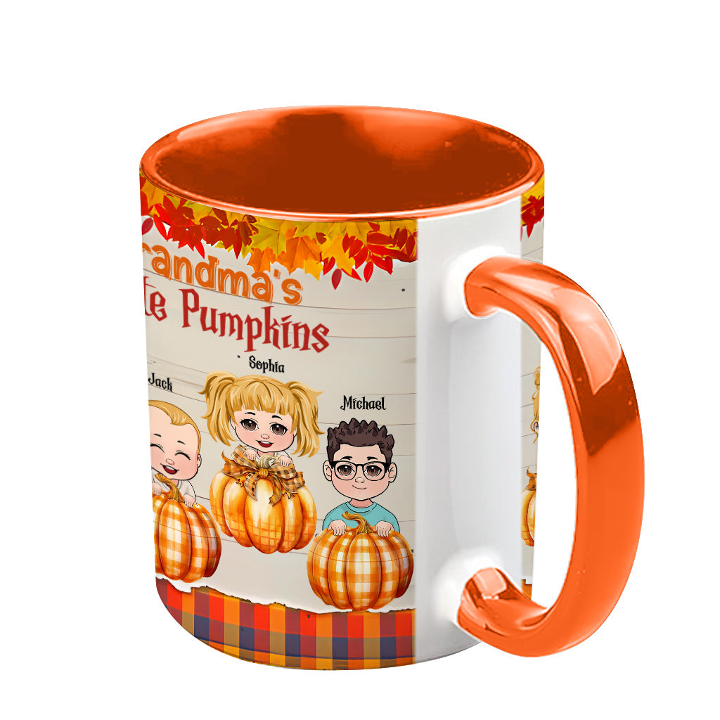 Grandma’s Little Pumpkins - Personalized Grandma Accent Mug