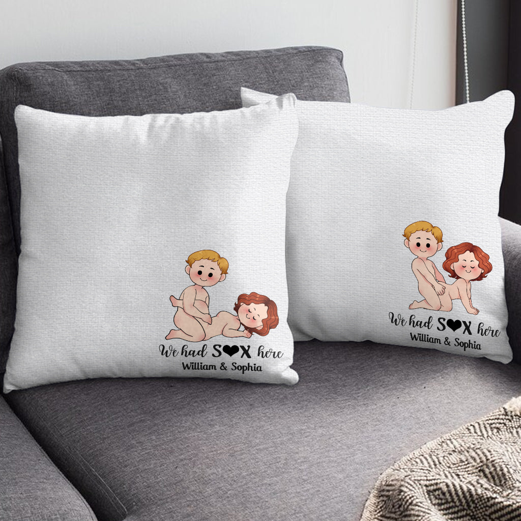Nous l'avons fait ici - Coussin décoratif personnalisé pour couple