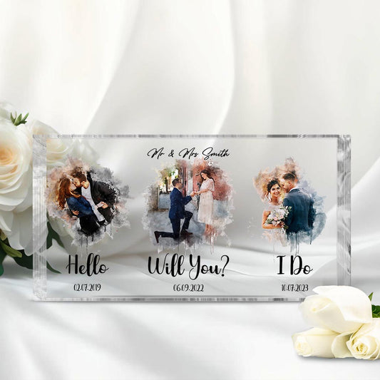 De Hello Till I Do - Plaque acrylique personnalisée pour mari et femme