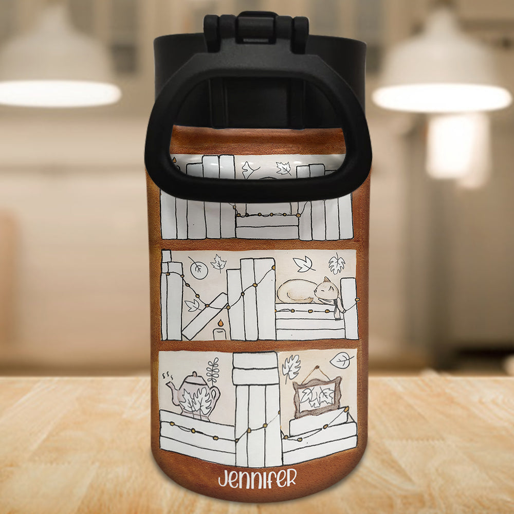 Four Seasons Reading Tracker - Personalized Book Kids Water Bottle