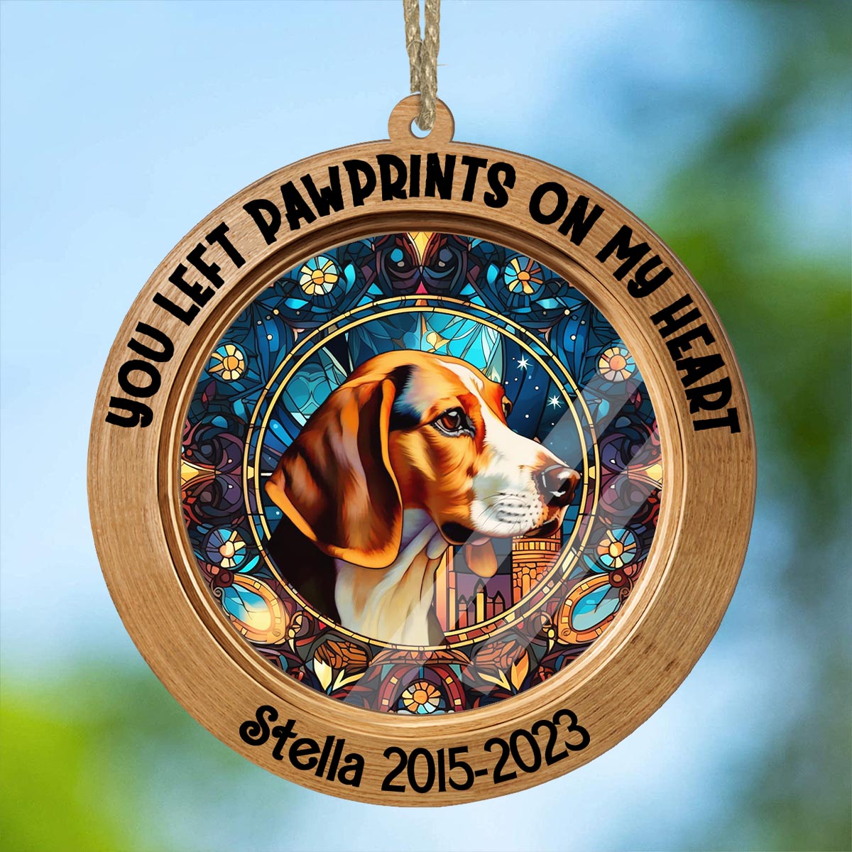 Tu étais mon bonjour préféré et mon au revoir le plus difficile - Attrape-soleil personnalisé pour chien