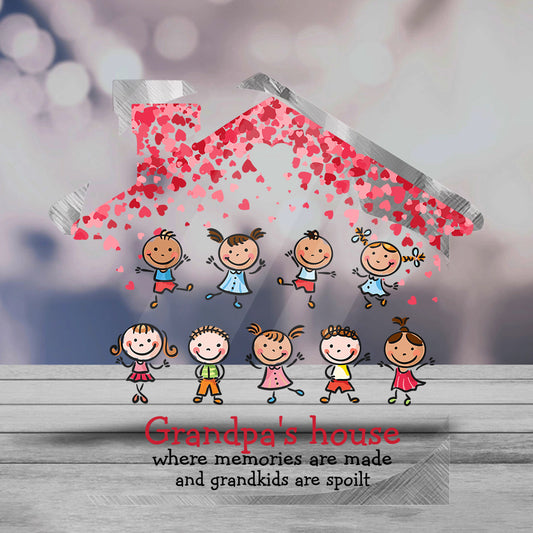 La Maison de Nana - Cadeau pour grand-mère, grand-père - Plaque acrylique personnalisée.