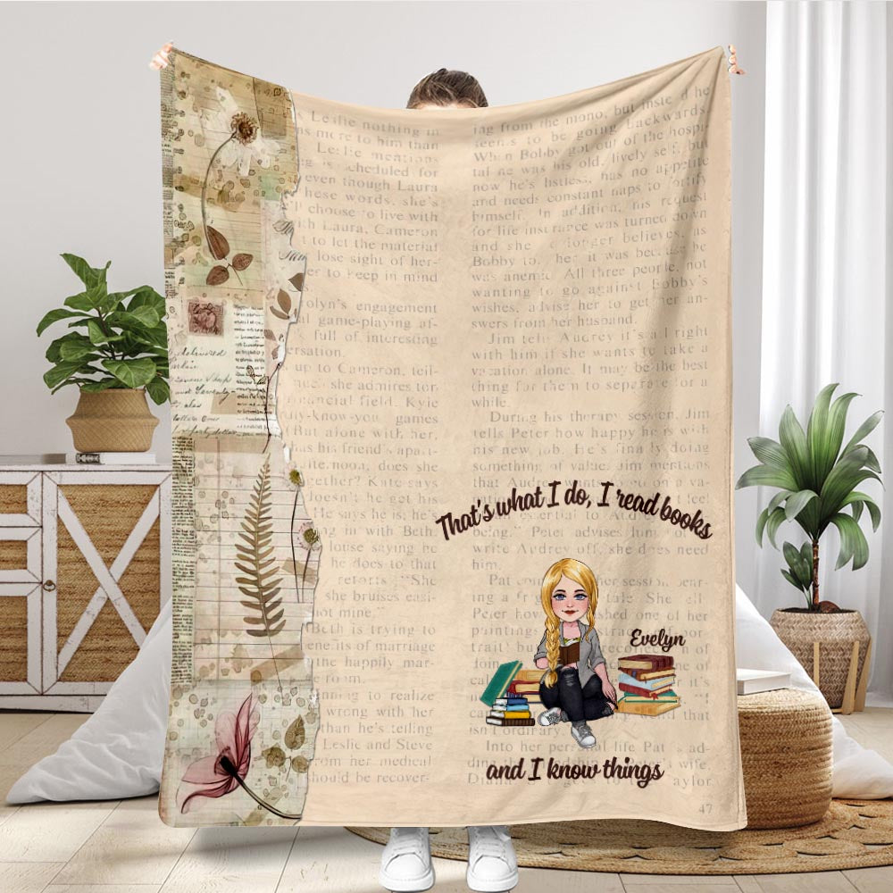 This Is My Reading Blanket - Book gift for mom, daughter, girlfriend, wife - Personalized Blanket
