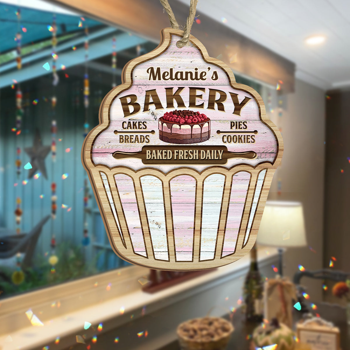 Juste une fille qui adore pâtisser - Attrape-soleil personnalisé pour la pâtisserie