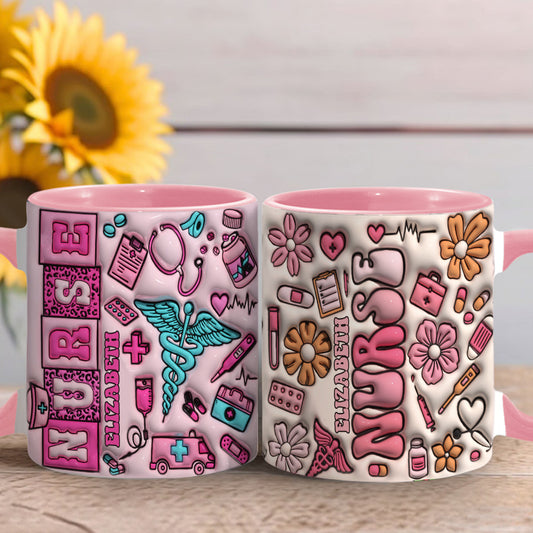 Vie d'infirmière gonflée à bloc - Mug personnalisé pour infirmière