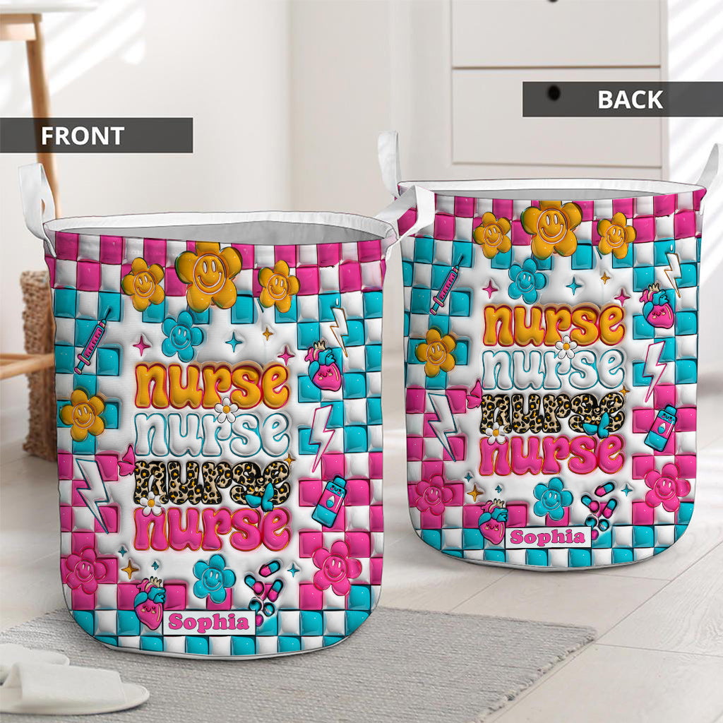 Vie d'infirmière - Cadeau pour une infirmière : maman, elle, épouse, petite amie, amie - Panier de rangement personnalisé