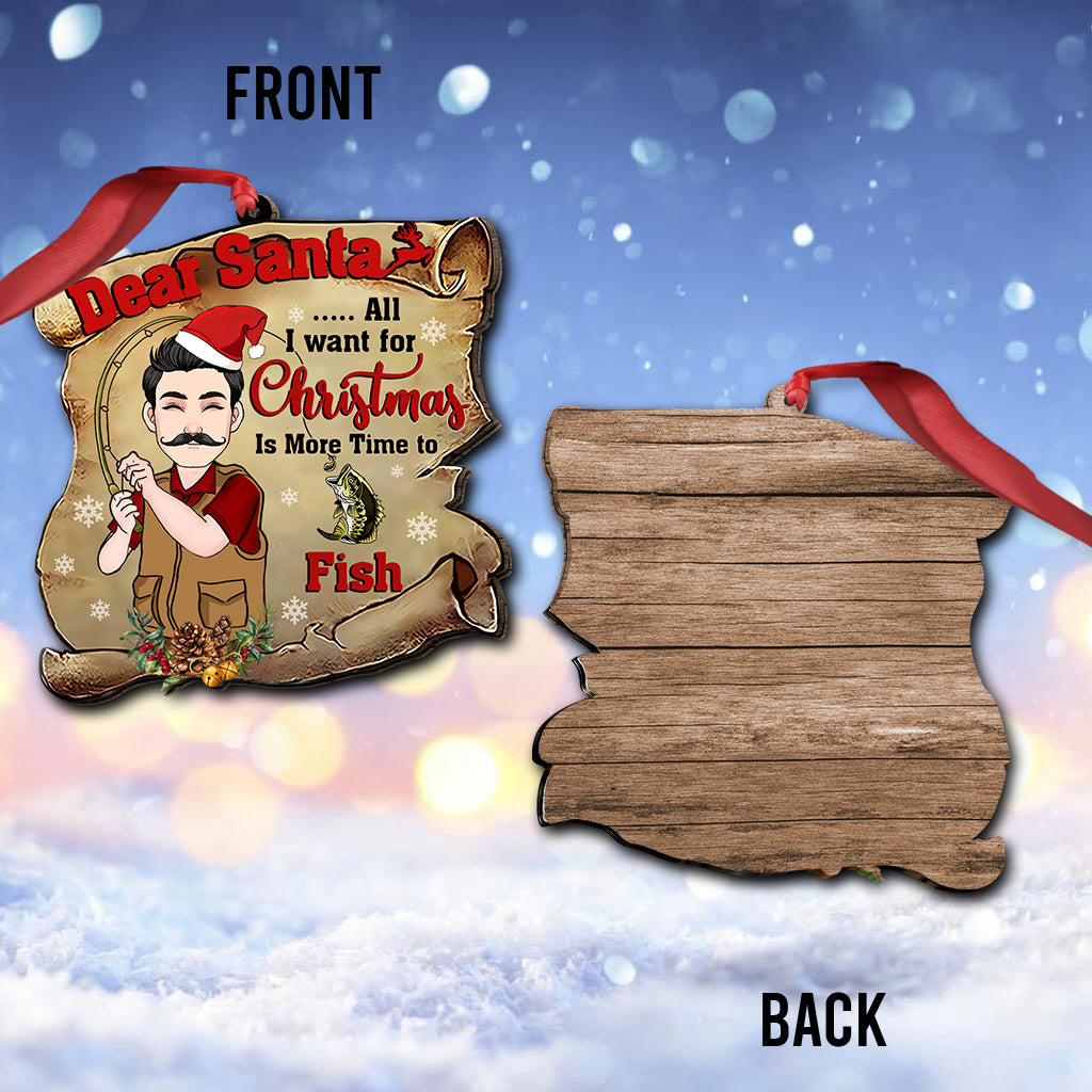 Cher Père Noël - Ornement de pêche personnalisé